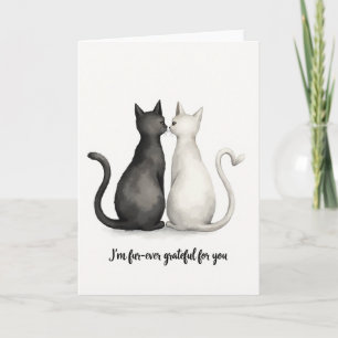 Liebevolle Katzen-Wasserfarbenkarte Karte