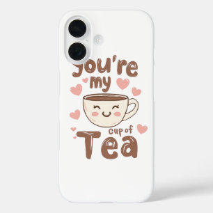 Liebevolle Kawaii-Tasse der Liebe iPhone 16 Hülle
