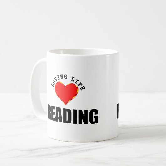 Liebevolle Leben-Lesung Kaffeetasse (Vorderseite Links)