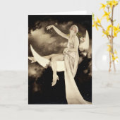 Liebevolle Leben-Prallplatte auf Vintager Karte (Gelbe Blume)