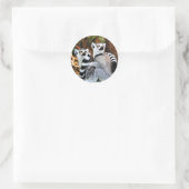 Liebevolle Lemuren Runder Aufkleber (Tasche)
