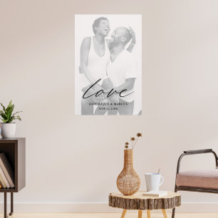 Liebevolle moderne chic Kalligrafie einfache Foto- Poster