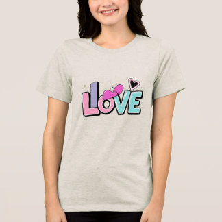 Liebevolle moderne Wasserfarbe zum Valentinstag Tri-Blend Shirt