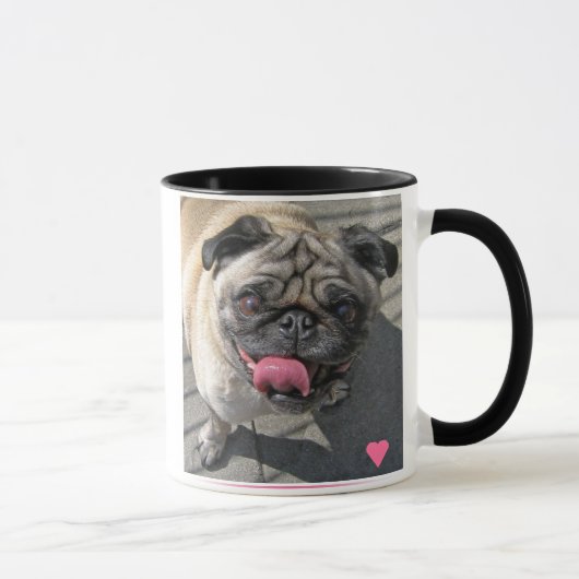 Liebevolle Mops-Tasse Tasse (Rechts)