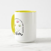 Liebevolle Mutter Blumenwiese Hommage Tasse (Vorderseite Links)