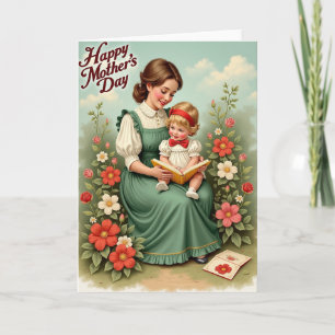 Liebevolle Mutter Florale Kunstkarte Karte