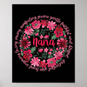 Liebevolle Oma Boho-Blumenstil Frohen Muttertag Poster