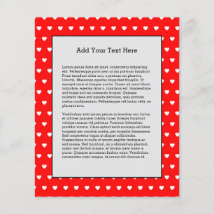 Liebevolle Rote Weiße Herzen Süßer Valentinstag Li Flyer