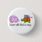 Liebevolle Schildkröte Button (Vorderseite)