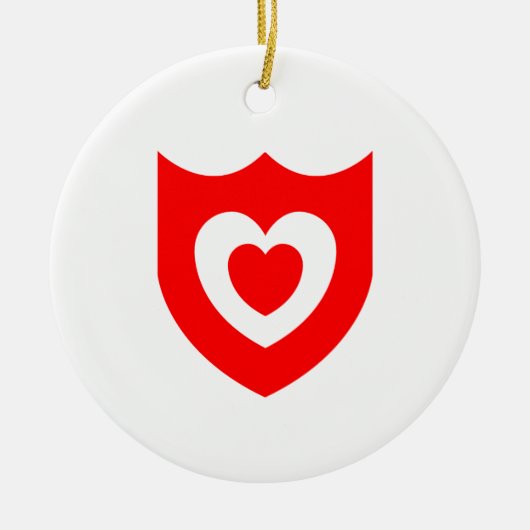 Liebevolle Tagesikonen-Verzierung Keramikornament (Vorne)