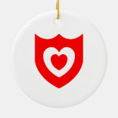 Liebevolle Tagesikonen-Verzierung Keramikornament (Hinten)