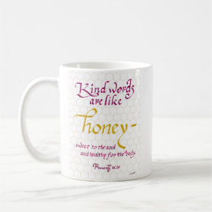 Liebevolle Worte sind wie Christliche Honey Bible Kaffeetasse