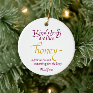 Liebevolle Worte sind wie Christliche Verse aus Ho Keramik Ornament
