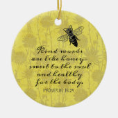 Liebevolle Worte wie Honigquote Keramik Ornament (Vorne)