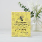 Liebevolle Worte wie Honigquote Postkarte (Stehend Vorderseite)