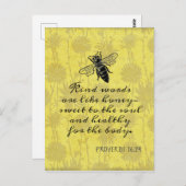 Liebevolle Worte wie Honigquote Postkarte (Vorne/Hinten)