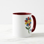 Liebevoller benutzerdefinierter Name Glückliche Bl Tasse (VorderseiteRechts)