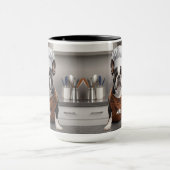 Liebevoller Boston Terrier Personalisiert Tasse (Zentrum)