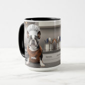 Liebevoller Boston Terrier Personalisiert Tasse (Vorderseite Links)
