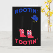 Liebevoller Cowboy-Katze, Rootin Tootin Katze  Karte (Gelbe Blume)