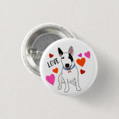 Liebevoller Englischer Bull Terrier sendet seine L Button (Vorne & Hinten)
