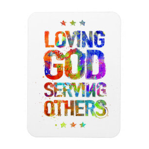 Liebevoller Gott, der andere (Foto-, dient Magnet) Magnet