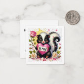 Liebevoller, meiner Skunk-Klassenzimmer-Valentine Mitteilungskarte (Vorderseite/Rückseite Beispiel)