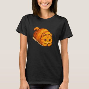 Liebevoller orangefarbener Katonkel, Croissant-For T-Shirt