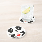 Liebevoller Panda Getränkeuntersetzer (Seite)