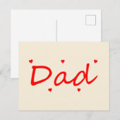 Liebevoller Papa  Postkarte (Vorne/Hinten)