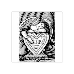LIEBEVOLLER SCHUTZENGEL FRIEDHOF, GRAB GUMMISTEMPE GUMMISTEMPEL