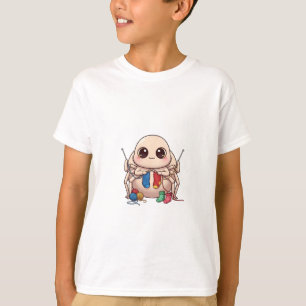 Liebevoller Strickspinnen-Charakter für Kinder T-Shirt