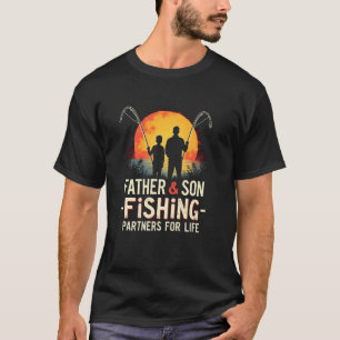 Liebevoller Vater-Sohn-Angler-Zusammenhang T-Shirt