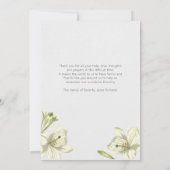 Liebevolles Gedächtnis-in der Vintagen Einladung (Rückseite)