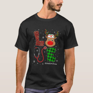 Liebevolles Korrektur-Krankenpflegeleben Süßes Ren T-Shirt