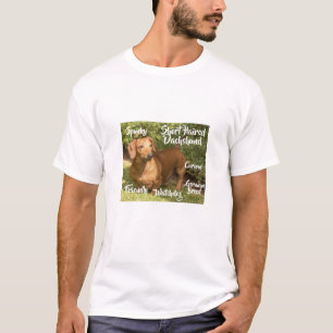 Liebevolles Kurzhaar-Dachshund-Hund-Merkmale T-Shi T-Shirt