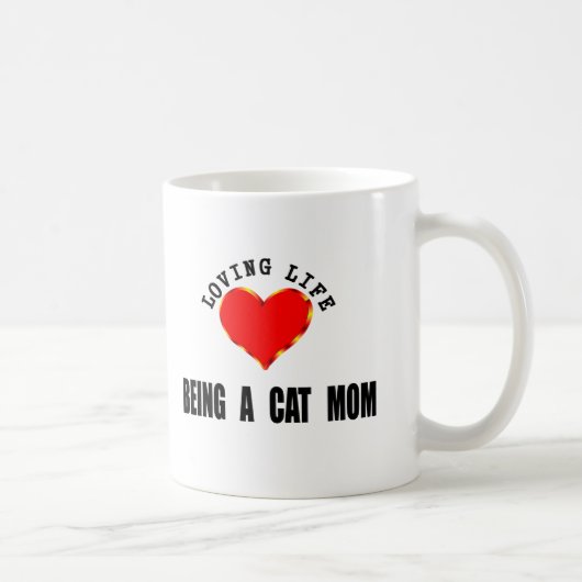 Liebevolles Leben, das eine Katzen-Mama ist Kaffeetasse (Rechts)