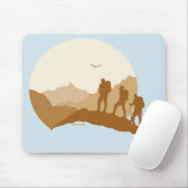 Liebevolles Lebens-wandern im Freienmit Freunden Mousepad (Mit Mouse)