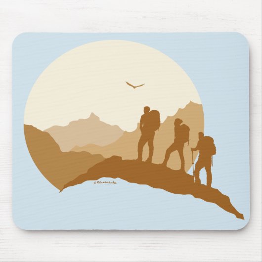 Liebevolles Lebens-wandern im Freienmit Freunden Mousepad (Vorne)