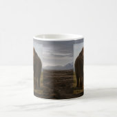 Liebevolles Mammut-Paar Kaffeetasse (Mittel)