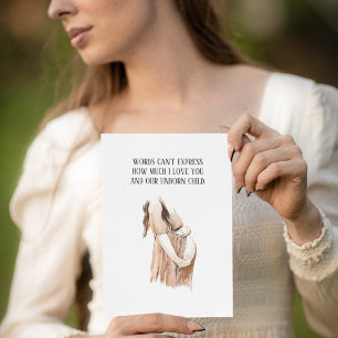 Liebevolles romantisches Schwangerschaftsgeschenk  Feiertagskarte