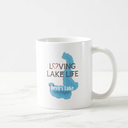 Liebevolles See-Leben, der See Devils, Michigan Kaffeetasse (Rechts)