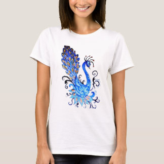 Liebevolles T-Shirt mit exotischem Vogel auf der V