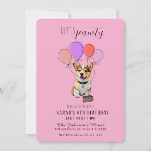 Liebevolles Verspieltes Rosa Corgi Geburtstag Anpa