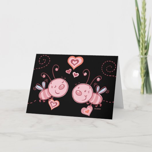 Liebewanzen! Gruß-Karte Feiertagskarte (Vorderseite)