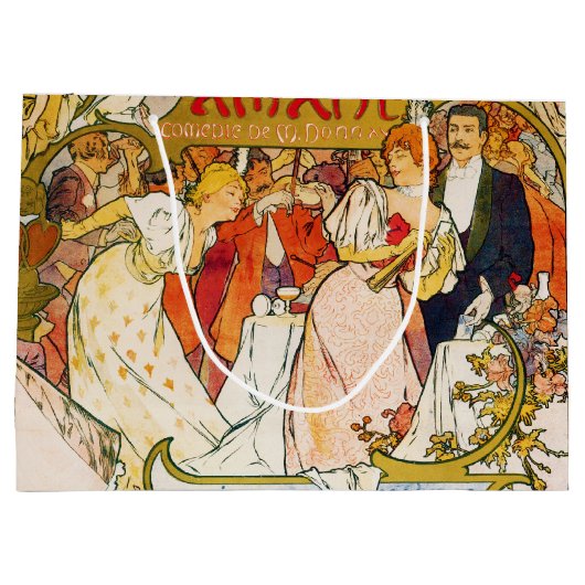 Liebhaber, Alphonse Mucha Große Geschenktüte (Rückseite)