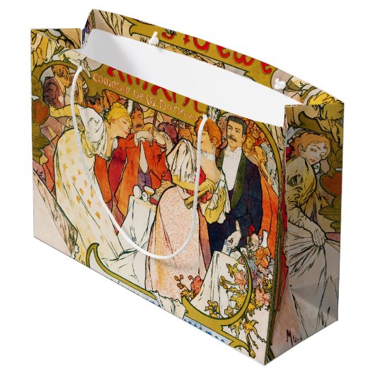 Liebhaber, Alphonse Mucha Große Geschenktüte (Rückseite Schrägansicht)