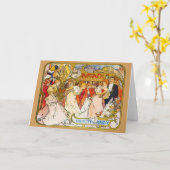 Liebhaber, Alphonse Mucha Karte (Gelbe Blume)