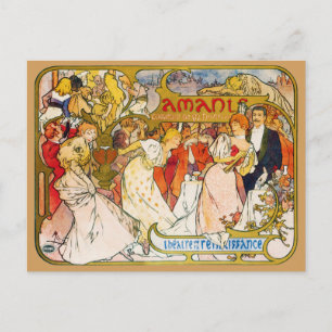 Liebhaber, Alphonse Mucha Postkarte