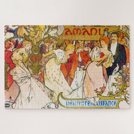 Liebhaber, Alphonse Mucha Puzzle (Horizontal)